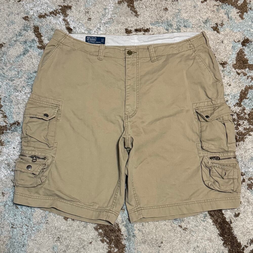 Vintage Polo Ralph Lauren Paratrooper Cargo Shorts Size 40 Khaki